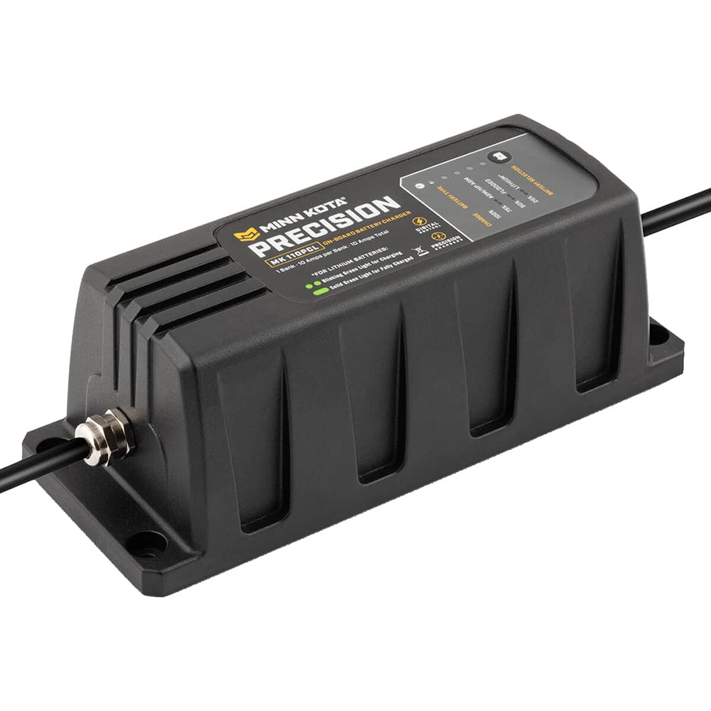 Minn Kota On - Board Precision Charger MK - 110 PCL 1 Bank x 10 AMP LI Optimized Charger [1831101], Battery Chargers, Minn Kota, , , at Festive Water Paddlesports
