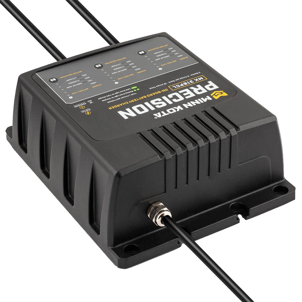 Minn Kota On - Board Precision Charger MK - 318 PCL 3 Bank x 6 AMP LI Optimized Charger [1833181], Battery Chargers, Minn Kota, , , at Festive Water Paddlesports