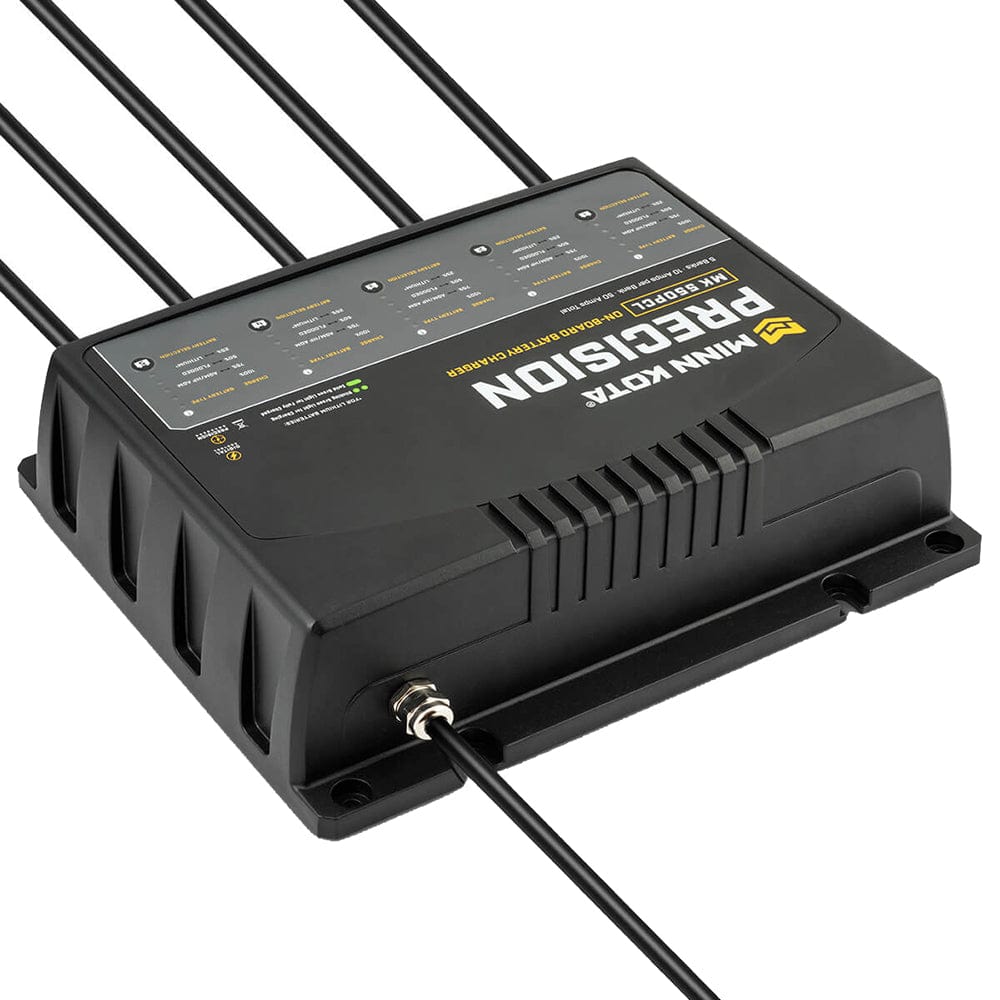 Minn Kota On - Board Precision Charger MK - 550 PCL 5 Bank x 10 AMP LI Optimized Charger [1835500], Battery Chargers, Minn Kota, , , at Festive Water Paddlesports
