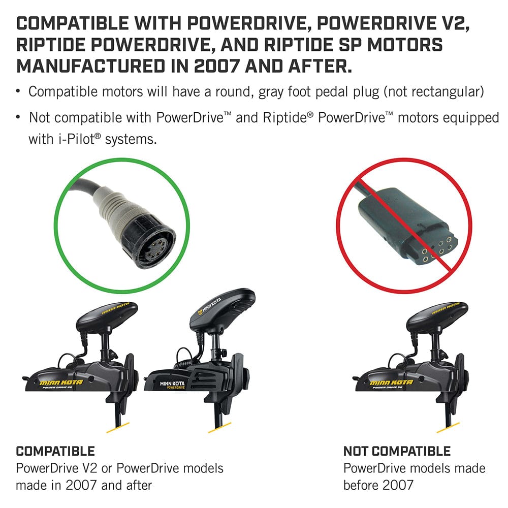 Minn Kota PowerDrive Foot Pedal - ACC Corded [1866070], Trolling Motor Accessories, Minn Kota, , , at Festive Water Paddlesports