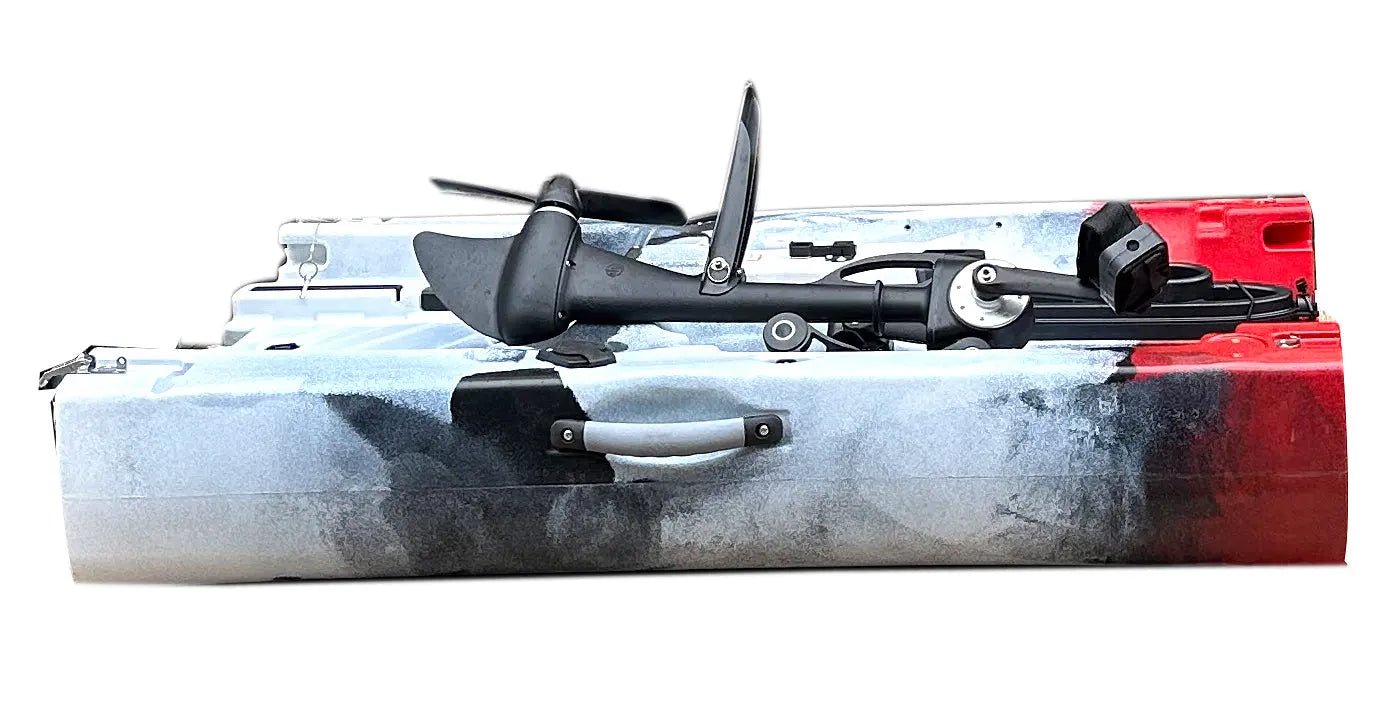 Modular Kayak Middle Section — Solo to Tandem Conversion, , ReelYaks, Raider Red White Black at Festive Water Paddlesports