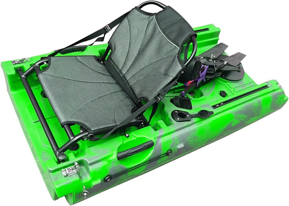 Modular Kayak Middle Section — Solo to Tandem Conversion, , ReelYaks, Raptor Army Green at Festive Water Paddlesports