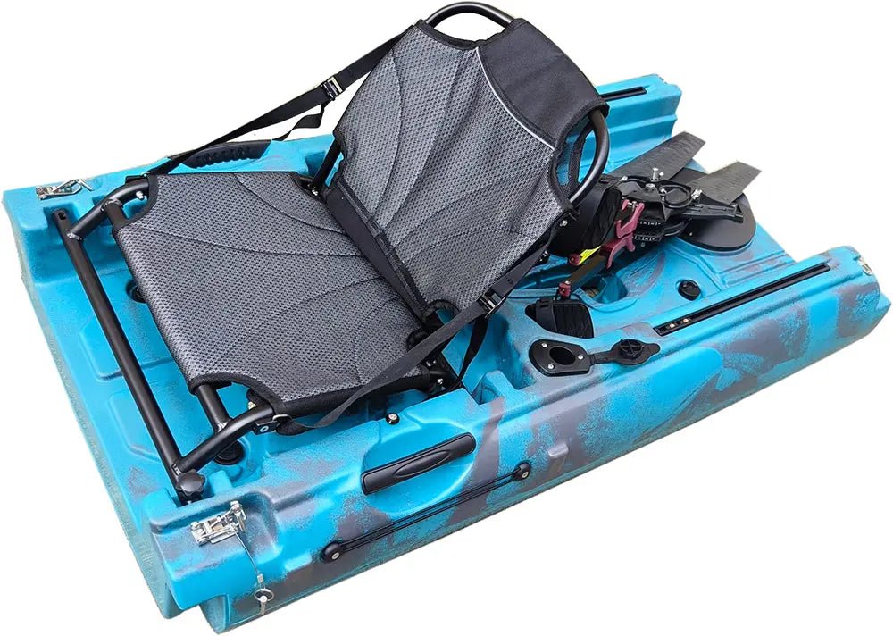 Modular Kayak Middle Section — Solo to Tandem Conversion, , ReelYaks, Raptor Cyan Gray at Festive Water Paddlesports