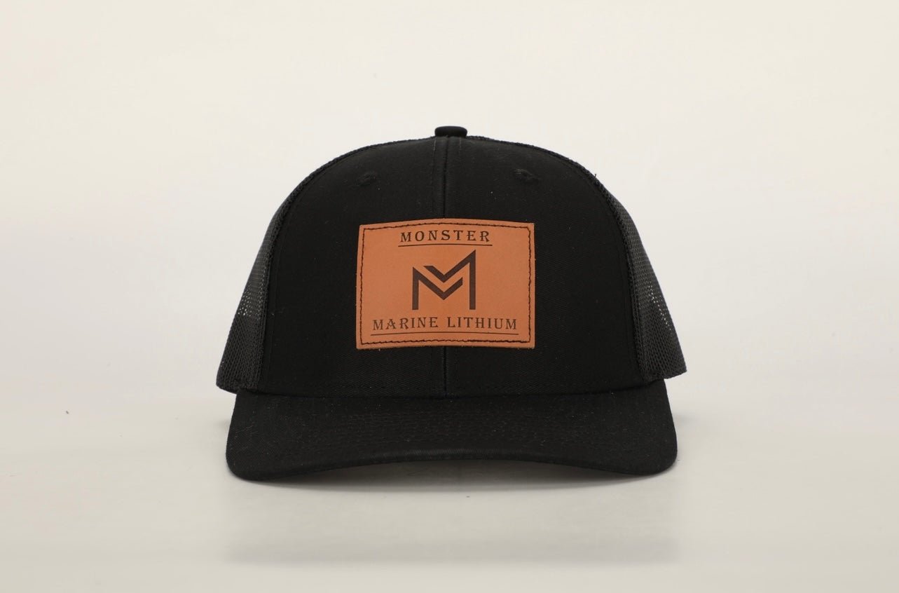 MONSTER MARINE LITHIUM HAT, , Monster Marine Lithium, Black Leather at Festive Water Paddlesports