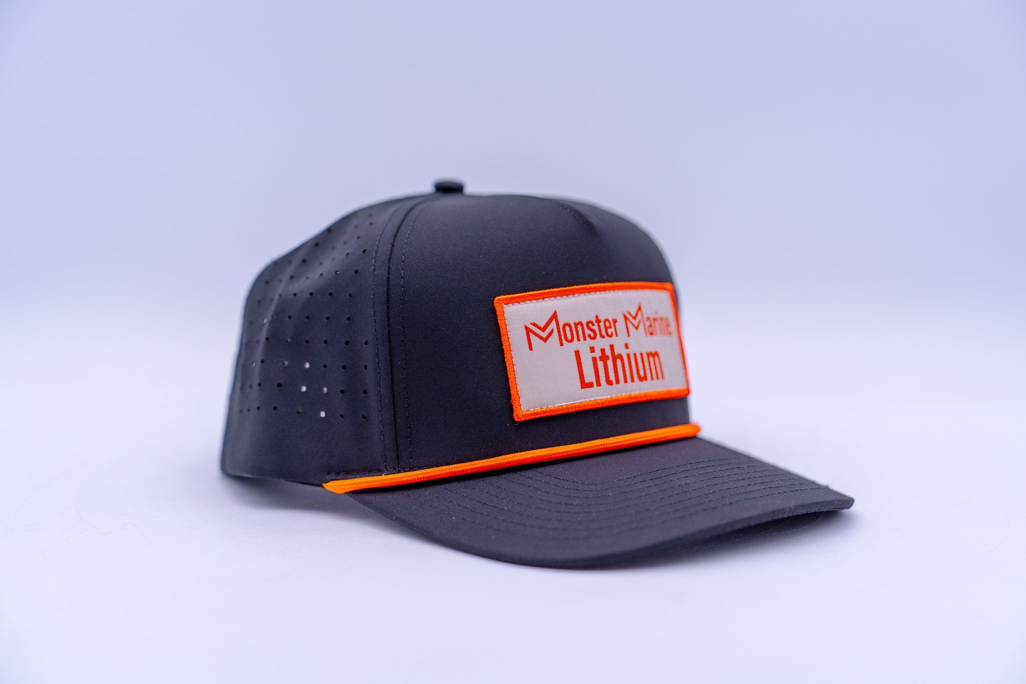 MONSTER MARINE LITHIUM HAT, , Monster Marine Lithium, Black Orange Rope at Festive Water Paddlesports