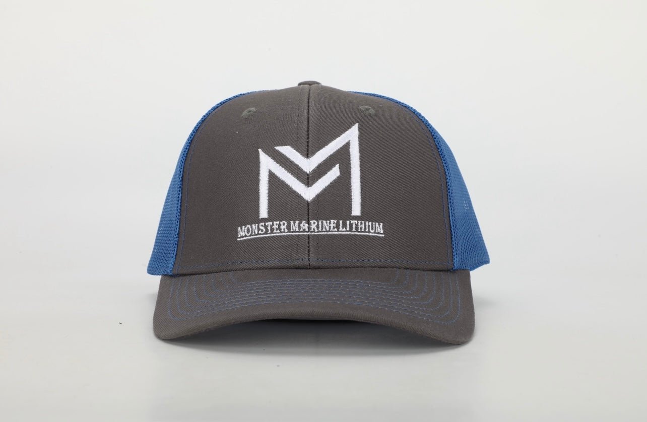 MONSTER MARINE LITHIUM HAT, , Monster Marine Lithium, Dark Grey and Blue at Festive Water Paddlesports