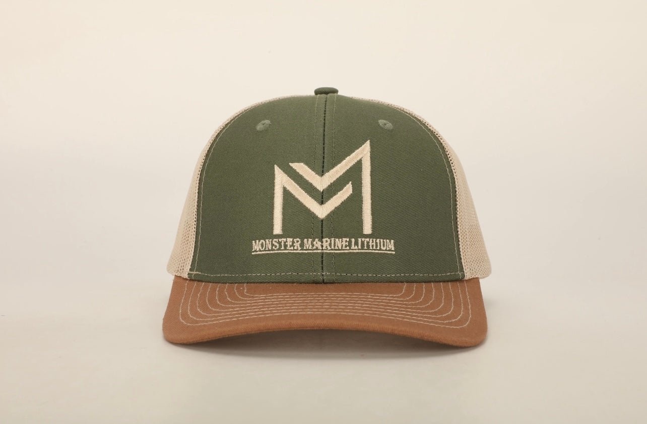 MONSTER MARINE LITHIUM HAT, , Monster Marine Lithium, Forest Green and Tan at Festive Water Paddlesports