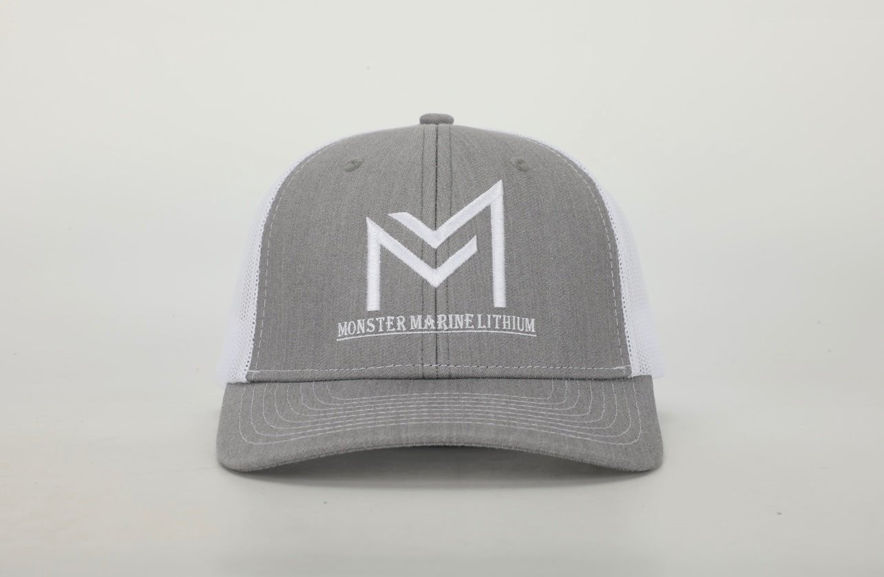 MONSTER MARINE LITHIUM HAT, , Monster Marine Lithium, Grey and White at Festive Water Paddlesports