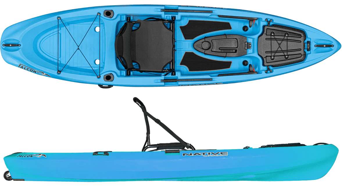 Native Falcon 11 Fishing Kayak, Fishing Kayak, Native Watercraft, Shark Blue, , at Festive Water Paddlesports