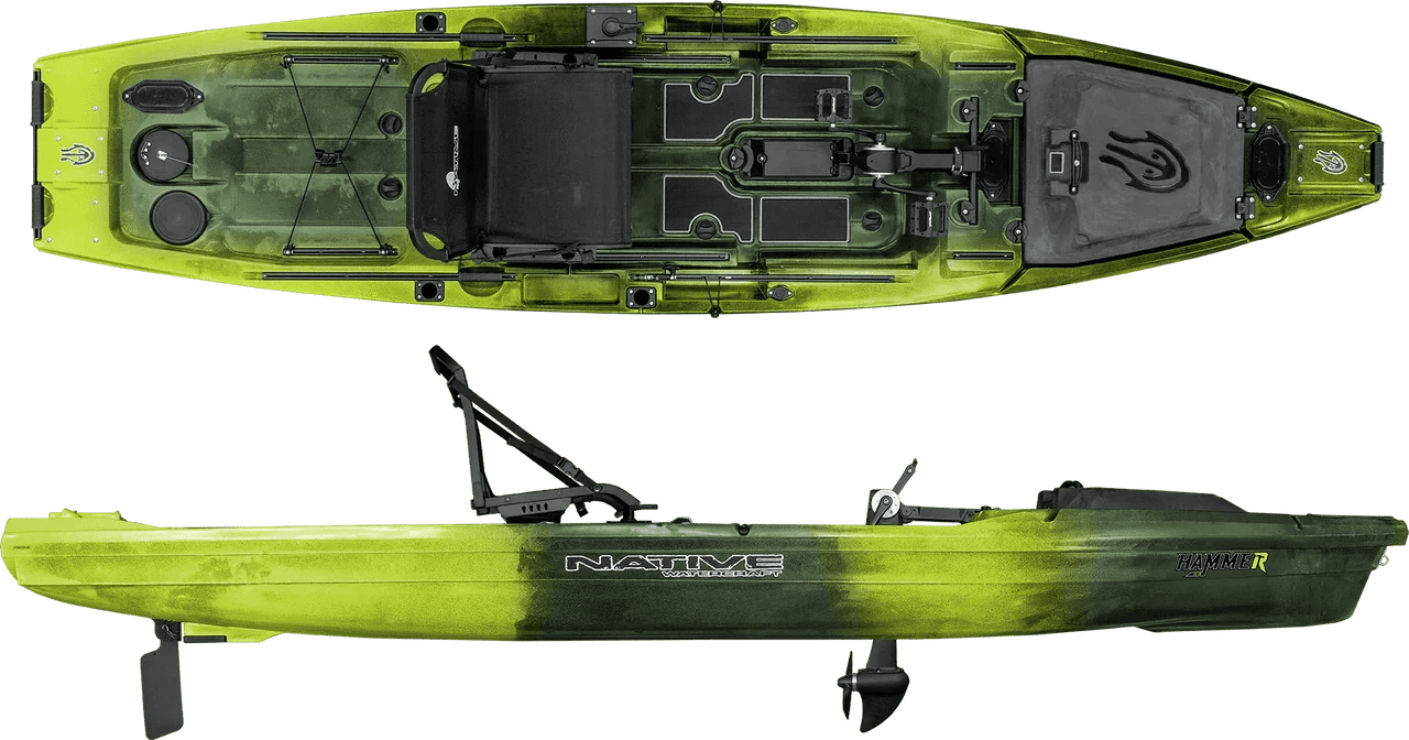 Native Hammer 1210 Fishing Kayak, Fishing Kayak, Native Watercraft, Gator Green, , at Festive Water Paddlesports