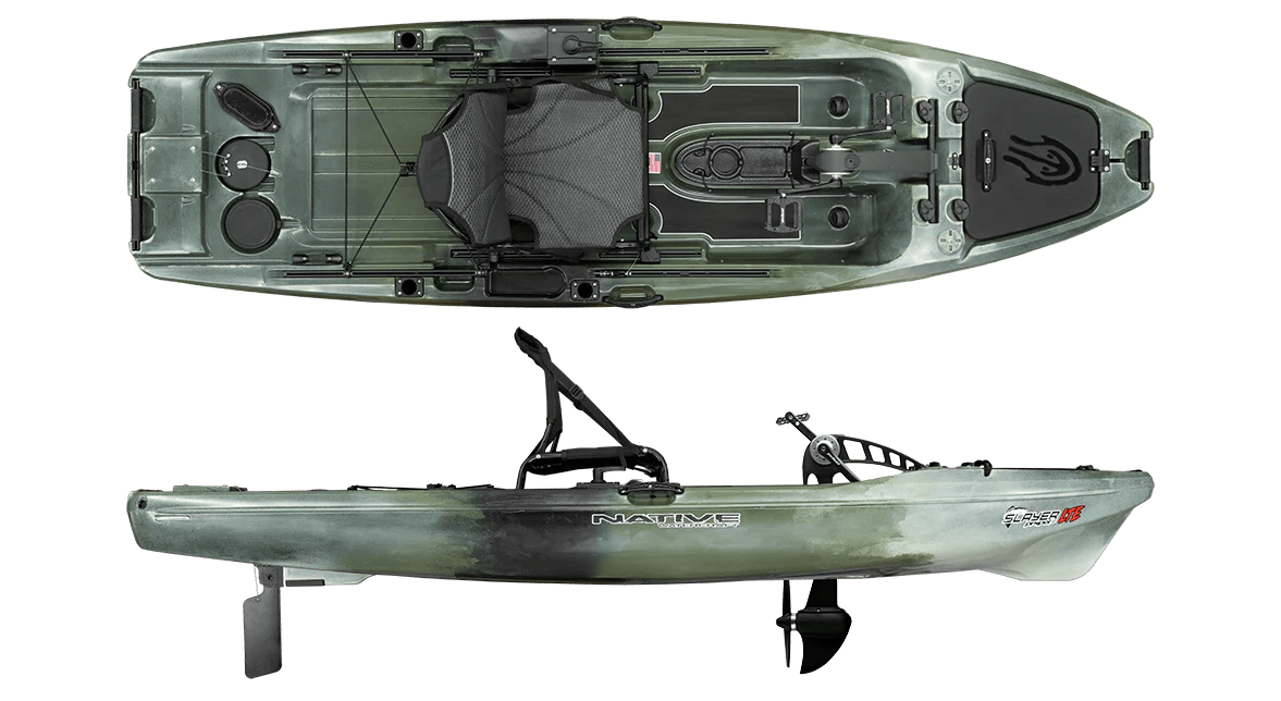 Native Slayer Propel 10 LTE Pedal Drive Kayak, Fishing Kayak, Native Watercraft, Hidden Oak, , at Festive Water Paddlesports