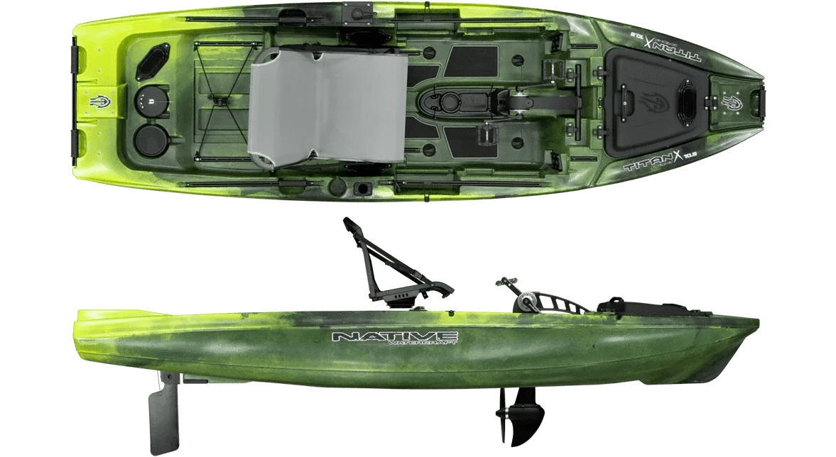 Native Watercraft Titan X Propel 10.5 Fishing Kayak, Fishing Kayak, Native Watercraft, Gator Green, , at Festive Water Paddlesports