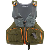 NRS Chinook Fishing PFD, Fishing PFD, NRS, Bark, XS/M, at Festive Water Paddlesports