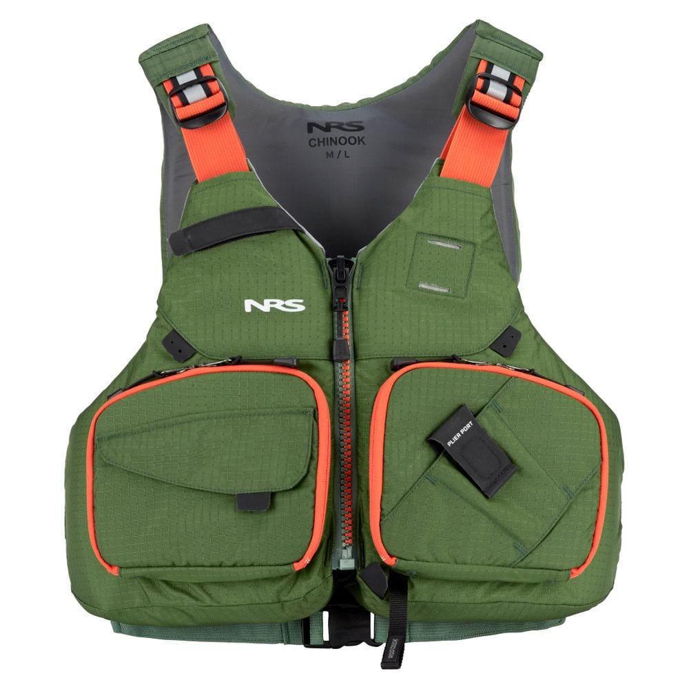 NRS Chinook Fishing PFD, Fishing PFD, NRS, Forest, XS/M, at Festive Water Paddlesports