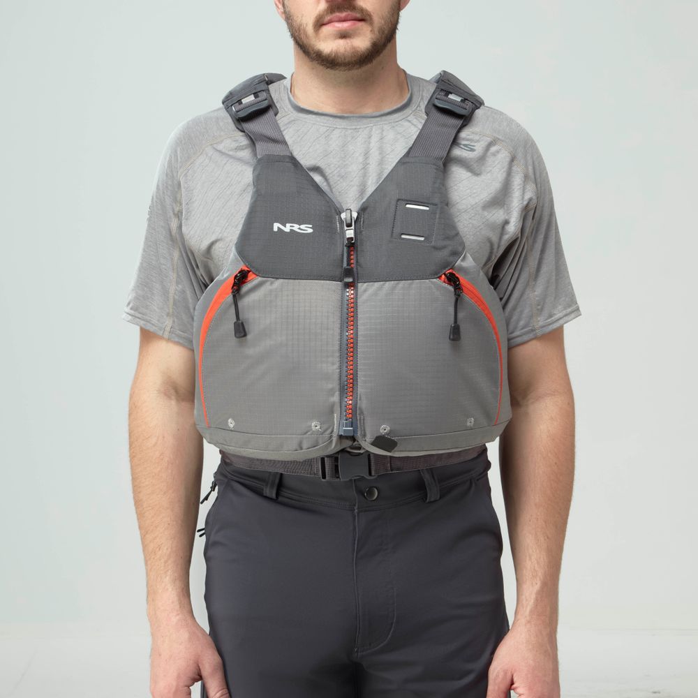 NRS Lucid PFD, Fishing PFD, NRS, Silver XS/M at Festive Water Paddlesports