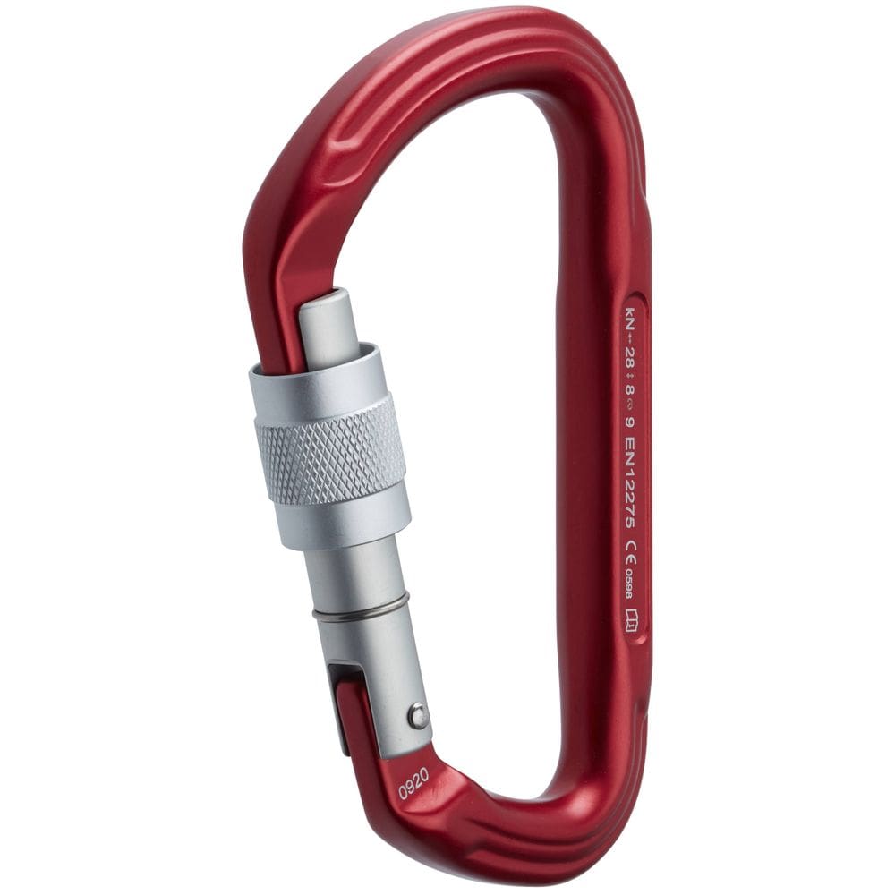 NRS Nug Screw Lock Carabiner, Carabiner, NRS, Red/Silver, , at Festive Water Paddlesports