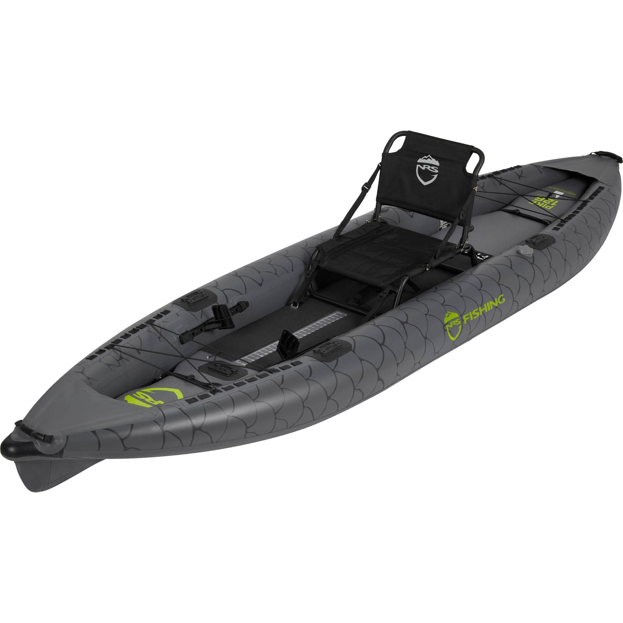 NRS Pike Inflatable Fishing Kayak, Inflatable Kayak, NRS, Gray Scale, , at Festive Water Paddlesports