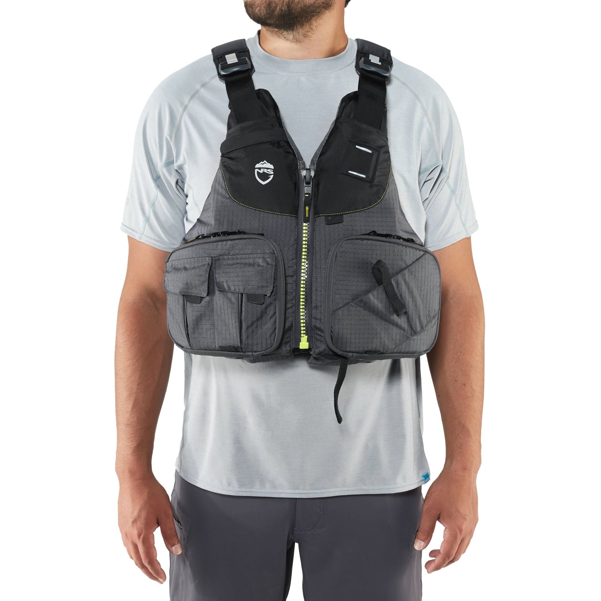 NRS Raku Fishing PFD, , Festive Water Paddlesports, Charcoal XS/M at Festive Water Paddlesports