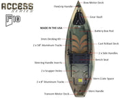 NuCanoe F10 Access Series, Fishing Kayak, NuCanoe, Army Camo at Festive Water Paddlesports