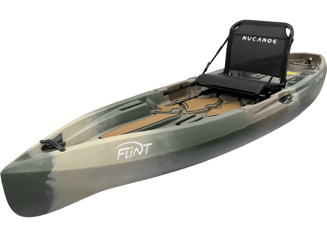 NuCanoe Flint Fishing Kayak, Fishing Kayak, NuCanoe, Army Camo, , at Festive Water Paddlesports