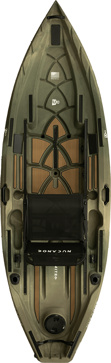 NuCanoe U10, Fishing Kayak, NuCanoe, Army Camo, , at Festive Water Paddlesports