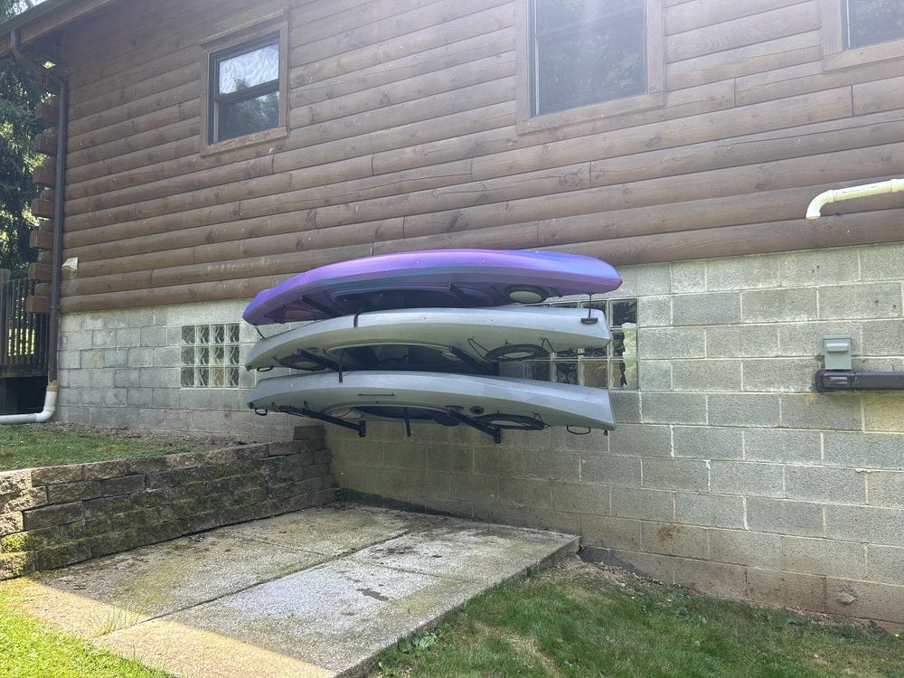 Outdoor Wall Rack | 46 Inch Adjustable Height | Kayak & SUP, Wall Mounted, StoreYourBoard, , , at Festive Water Paddlesports