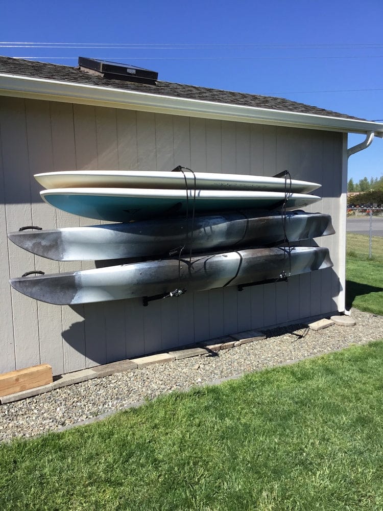 Outdoor Wall Rack | 46 Inch Adjustable Height | Kayak & SUP, Wall Mounted, StoreYourBoard, , , at Festive Water Paddlesports