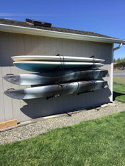 Outdoor Wall Rack | 46 Inch Adjustable Height | Kayak & SUP, Wall Mounted, StoreYourBoard, , , at Festive Water Paddlesports