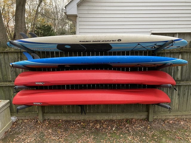 Outdoor Wall Rack | 46 Inch Adjustable Height | Kayak & SUP, Wall Mounted, StoreYourBoard, , , at Festive Water Paddlesports