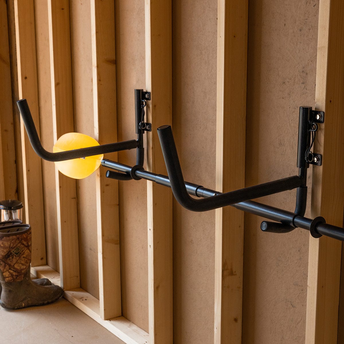 Ozarks Swivel Kayak Rack | Holds 100 lbs, Wall Mounted, StoreYourBoard, , , at Festive Water Paddlesports