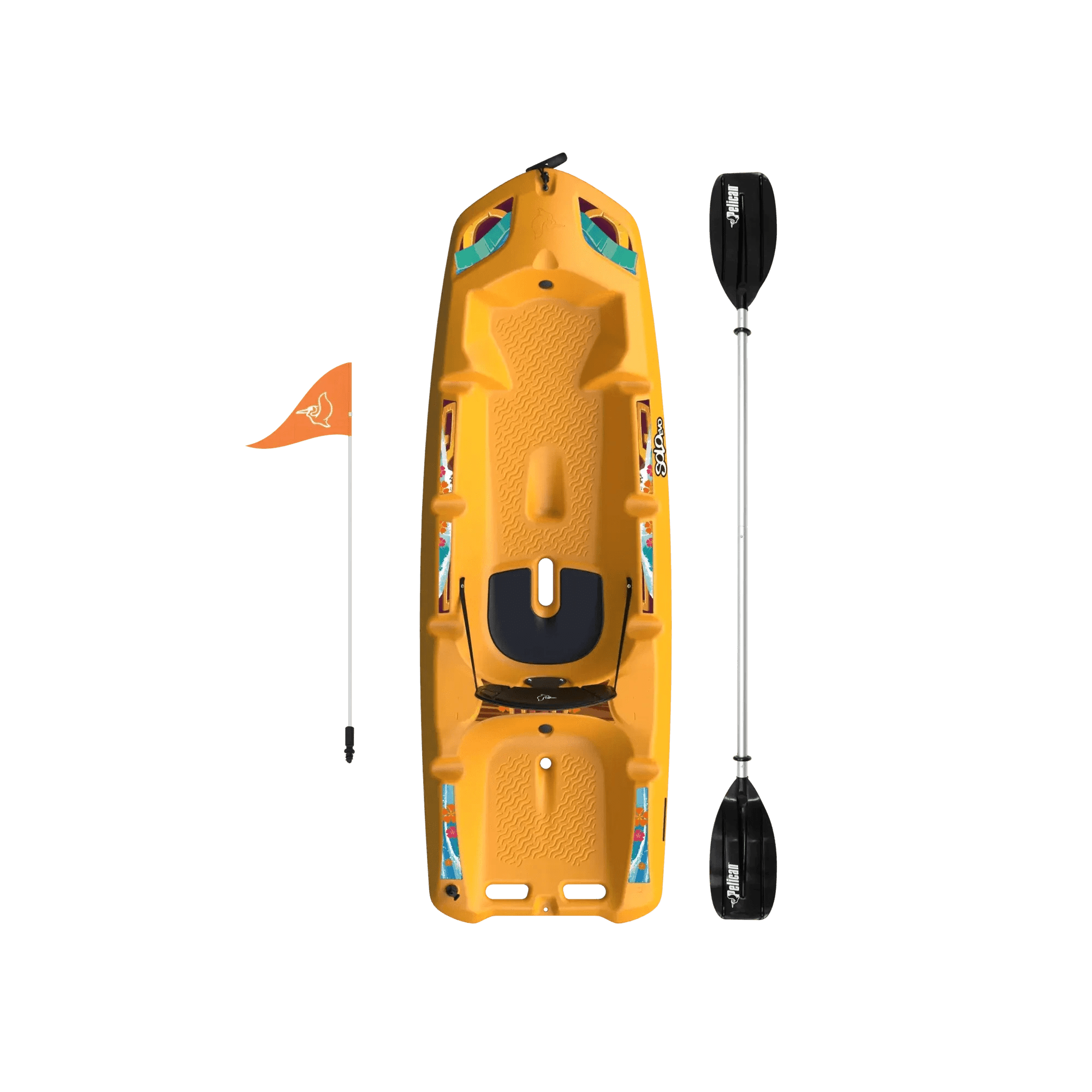 Pelican SOLO EVO DLX Kids Kayak with Paddle and Decals, Kids Kayak, Confluence, , , at Festive Water Paddlesports