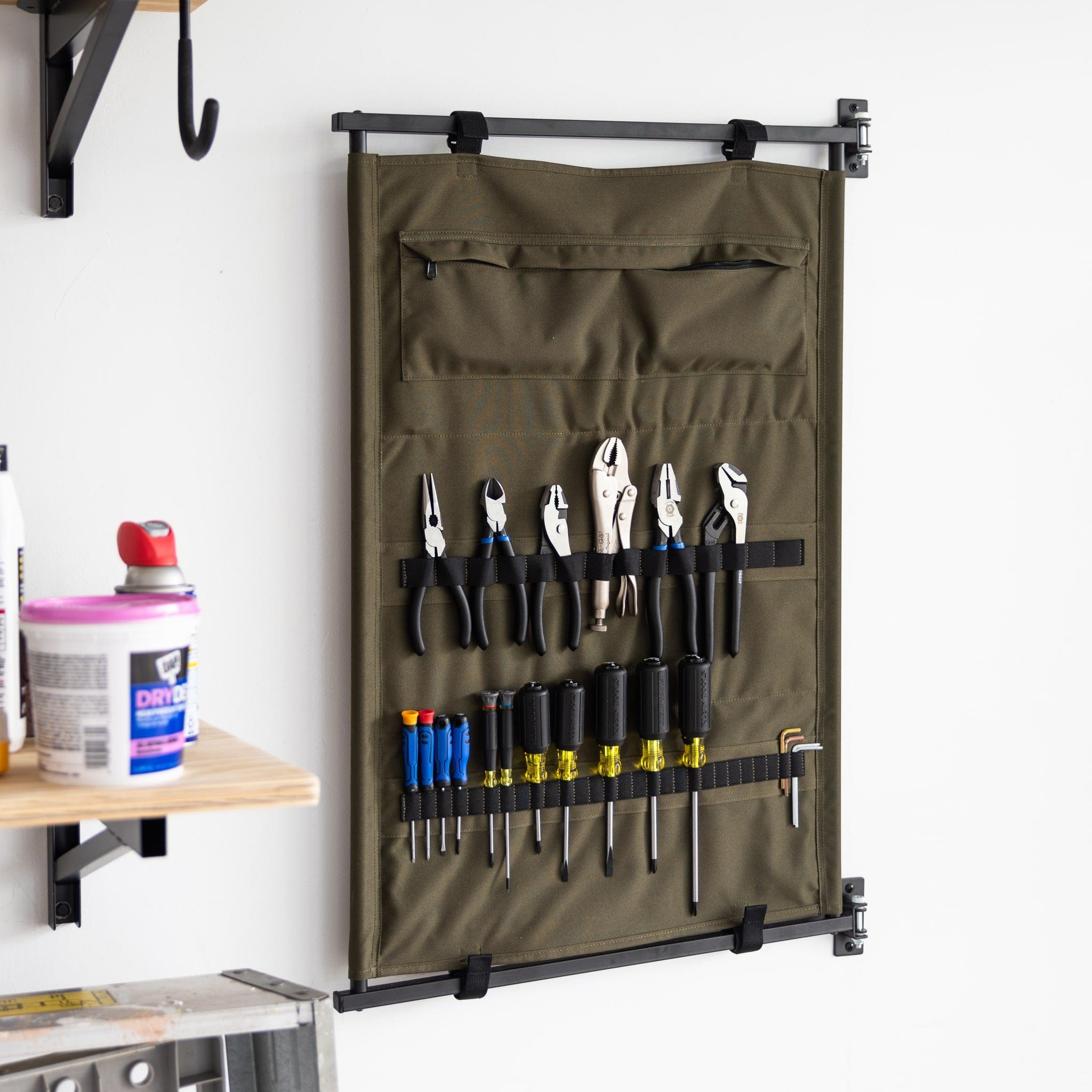 Pivot Panel Tool Organizer | High Pine Green, Wall Mounted, StoreYourBoard, , , at Festive Water Paddlesports