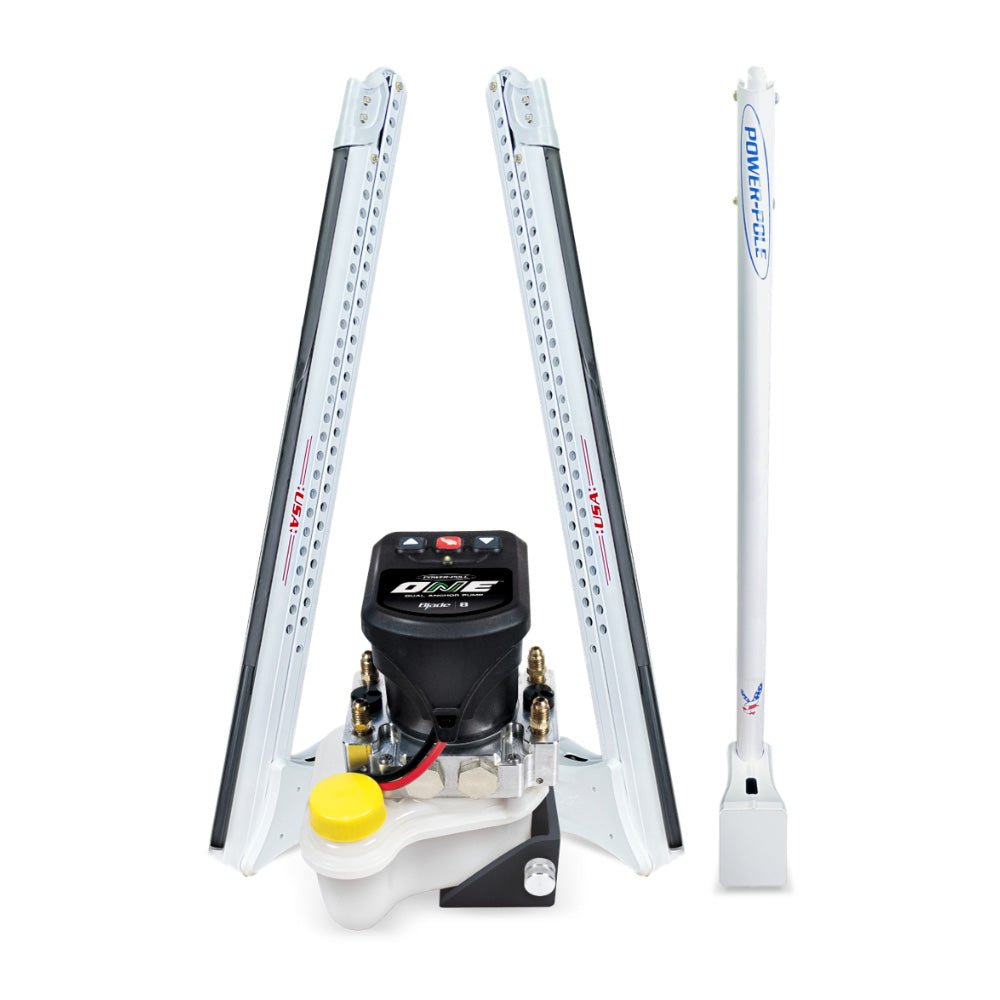Power - Pole Blade ONE Pump BLS Shallow Water Anchor System - 8' - Dual Blade - USA Themed Color [PP - 2 - BLS - 8 - 250E], Anchors, Power - Pole, at Festive Water Paddlesports