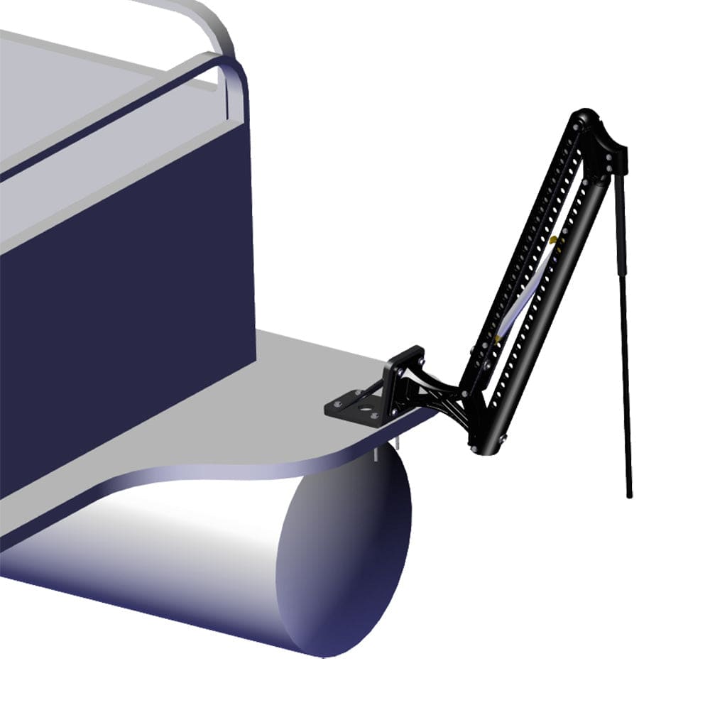 Power - Pole Deck Mount - 0" Setback - 6" Rise - Black [PKB - D - 0 - 4 - U - BK], Anchoring Accessories, Power - Pole, , , at Festive Water Paddlesports