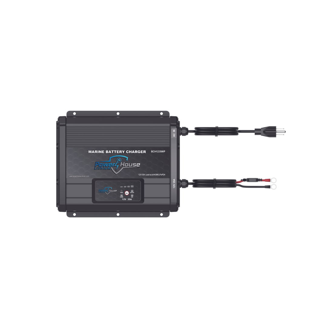 PowerHouse Lithium 12V 35A Waterproof 4 - Stage Smart Charger, , PHL, at Festive Water Paddlesports