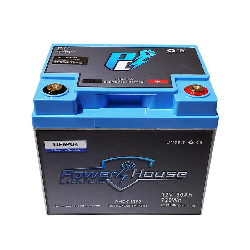 PowerHouse Lithium 12V 60Ah Deep Cycle Battery, DEEP CYCLE BATTERY, PHL, at Festive Water Paddlesports