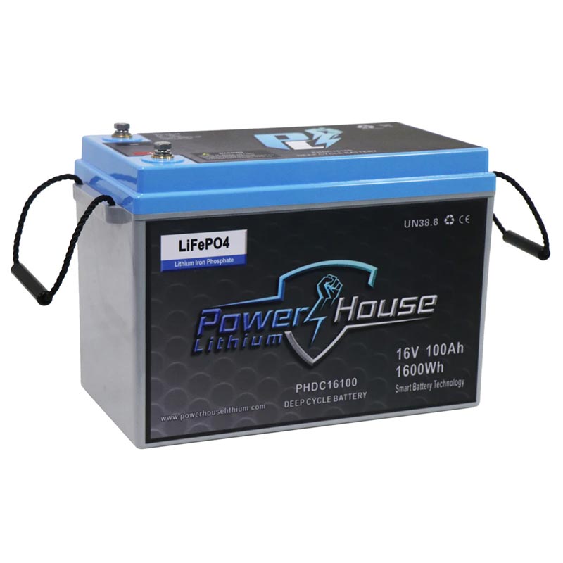 PowerHouse Lithium 16V 100AH Deep - Cycle Battery (5 to 6 Devices), DEEP CYCLE BATTERY, PHL, at Festive Water Paddlesports