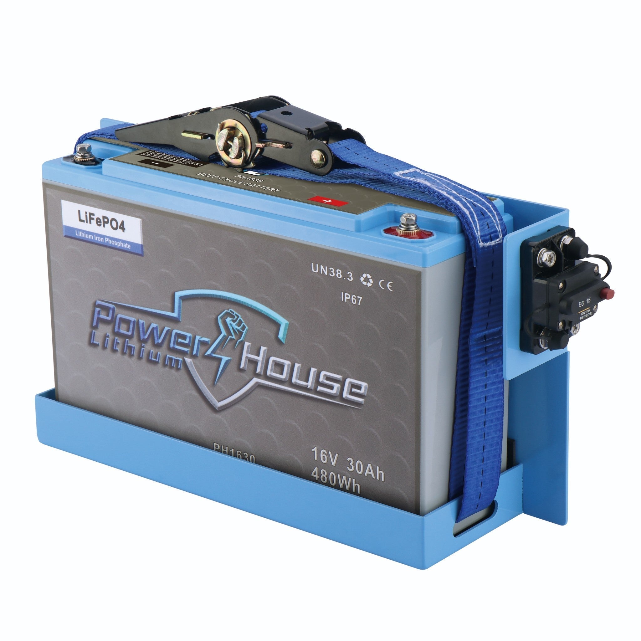 PowerHouse Lithium 16V 30Ah Deep - Cycle Battery Kit for FFS, DEEP CYCLE BATTERY, PHL, at Festive Water Paddlesports