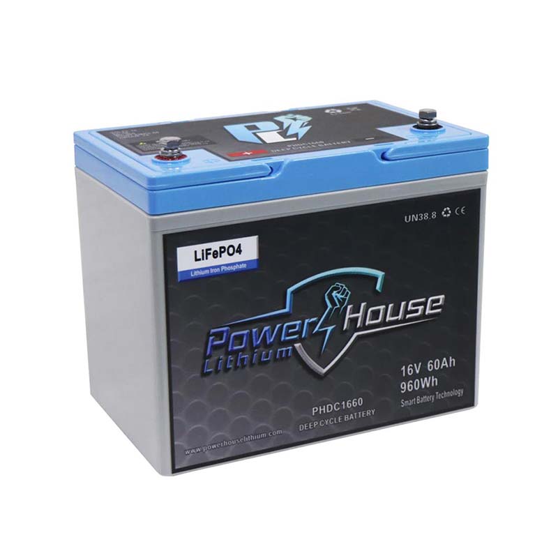 PowerHouse Lithium 16V 60Ah Deep Cycle Battery (3 Devices), DEEP CYCLE BATTERY, PHL, at Festive Water Paddlesports
