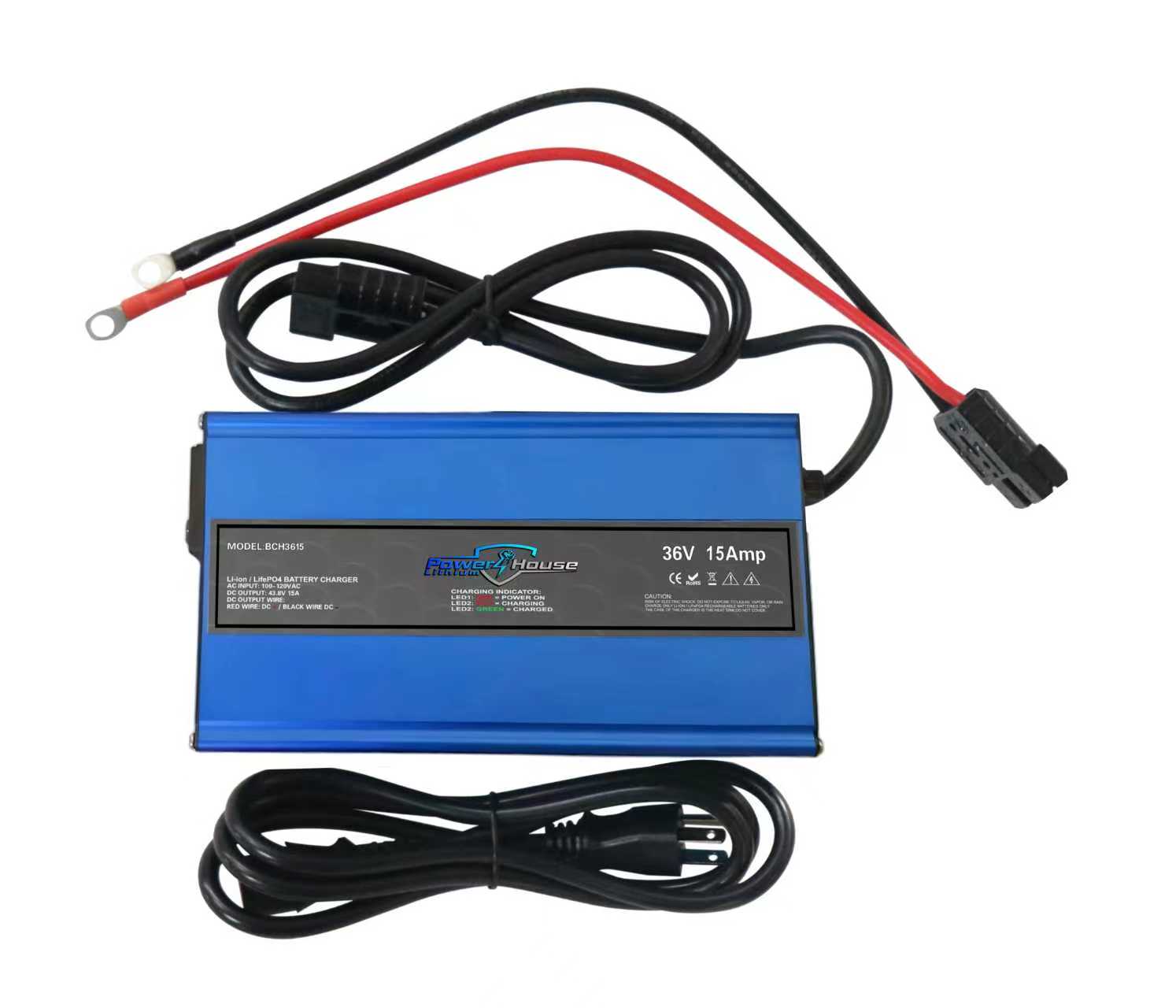 PowerHouse Lithium 36V Non - Waterproof AC Chargers, , PHL, 15 amp at Festive Water Paddlesports