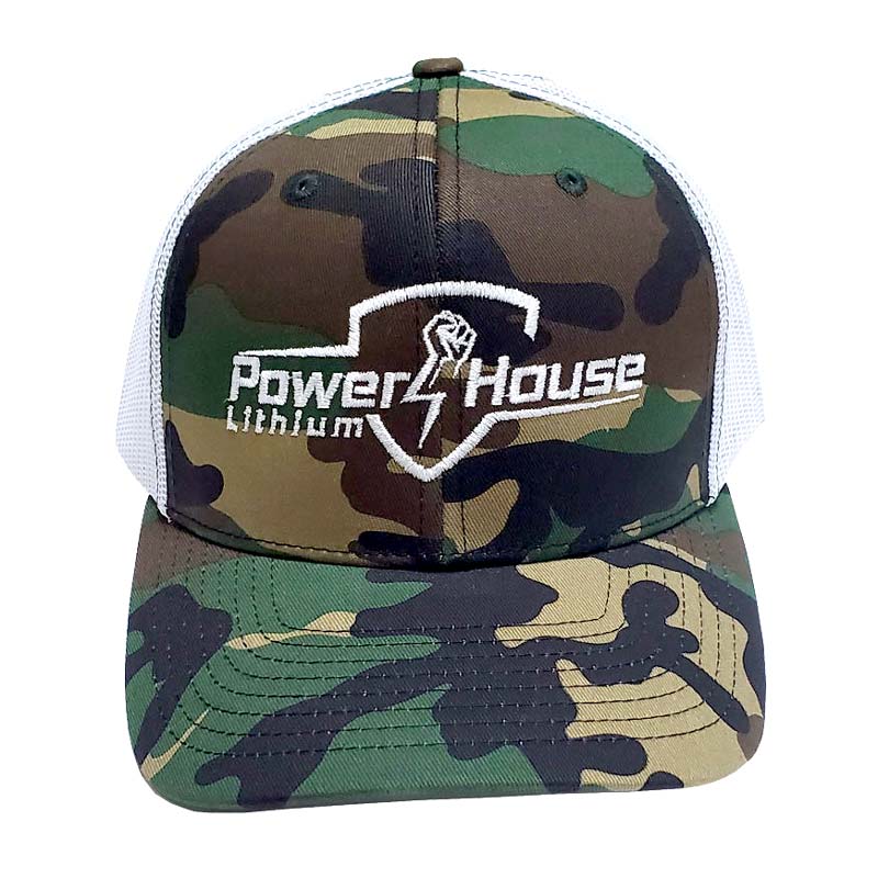 PowerHouse Lithium Richardson Snap Back Hats, , PHL, Camo/White at Festive Water Paddlesports