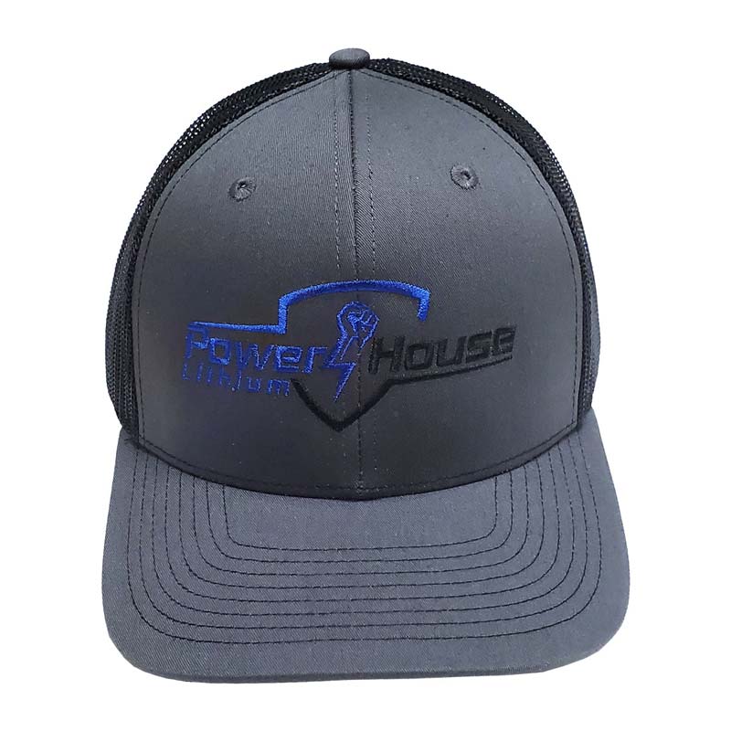 PowerHouse Lithium Richardson Snap Back Hats, , PHL, Charcoal/Black at Festive Water Paddlesports