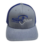 PowerHouse Lithium Richardson Snap Back Hats, , PHL, Heather Grey/Blue at Festive Water Paddlesports