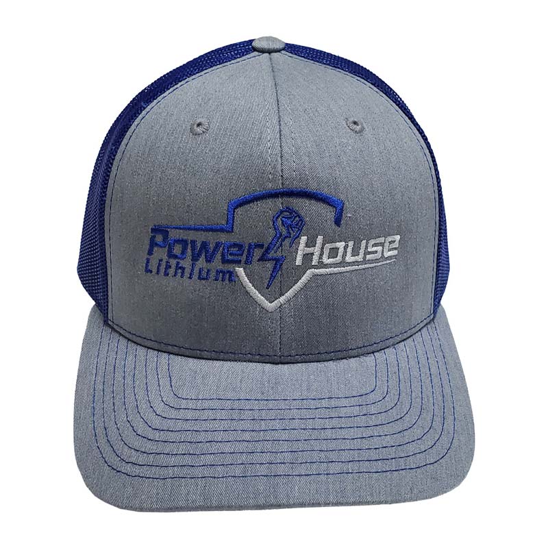 PowerHouse Lithium Richardson Snap Back Hats, , PHL, Heather Grey/Blue at Festive Water Paddlesports