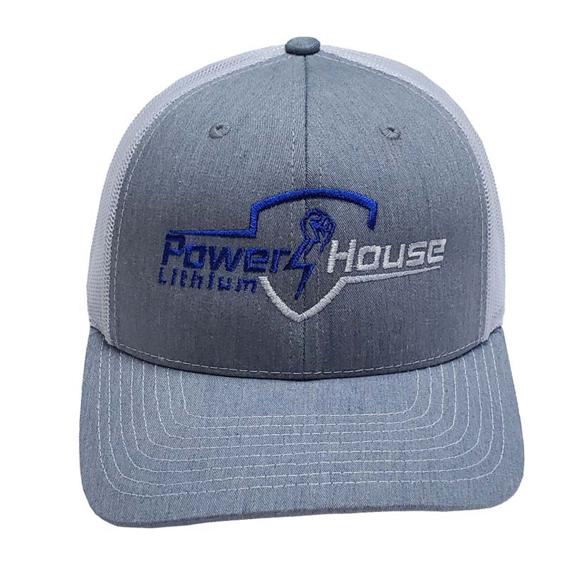 PowerHouse Lithium Richardson Snap Back Hats, , PHL, Heather Grey/White at Festive Water Paddlesports