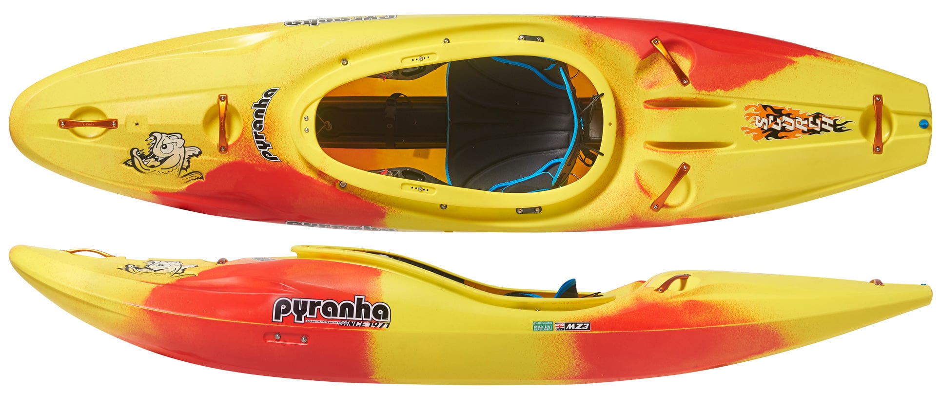 Pyranha Inazone Whitewater Kayak, Whitewater Kayak, Pyranha, Lava Blast, S/M, at Festive Water Paddlesports