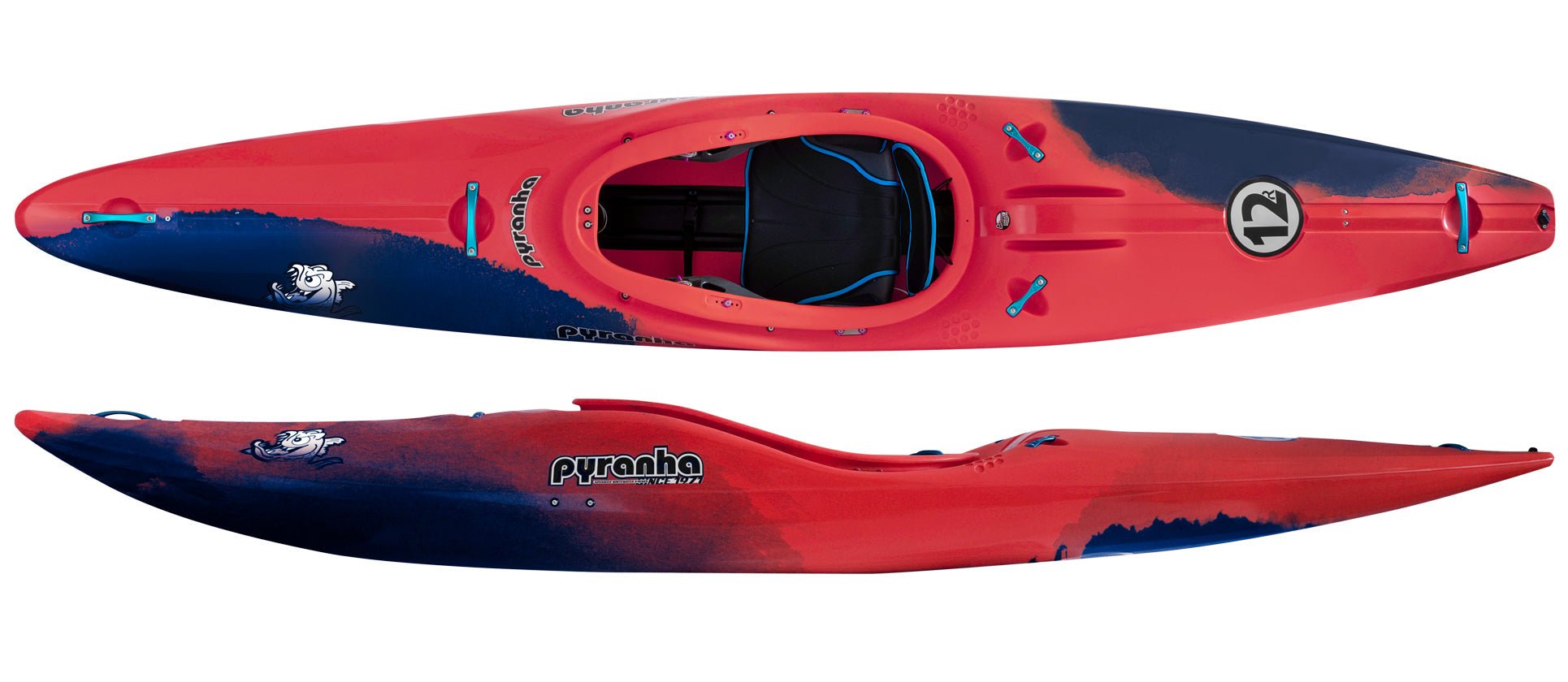 Pyranha Kayaks 12R, Whitewater Kayak, Pyranha, Rosella Red at Festive Water Paddlesports