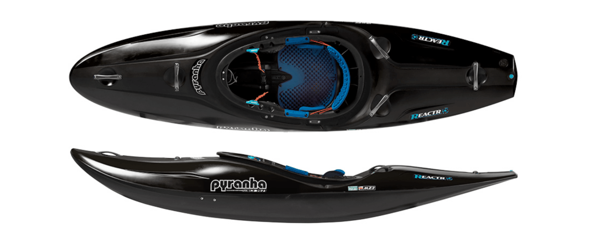 Pyranha ReactR Whitewater Kayak, Whitewater Kayak, Pyranha, Large, Black, at Festive Water Paddlesports