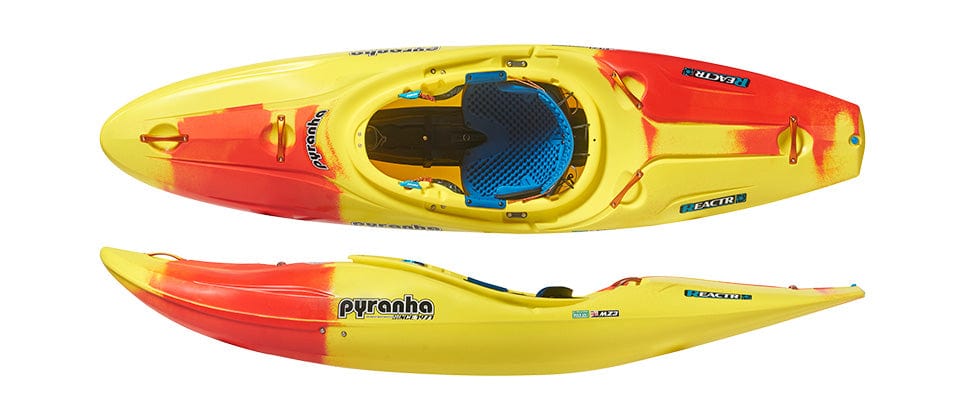 Pyranha ReactR Whitewater Kayak, Whitewater Kayak, Pyranha, Large, Black and Yellow, at Festive Water Paddlesports
