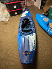 Pyranha ReactR Whitewater Kayak, Whitewater Kayak, Pyranha, Large Custom Navy blue and White at Festive Water Paddlesports